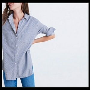 Madewell Ex-boyfriend Oversized Striped Shirt M